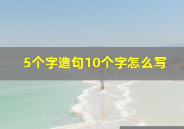 5个字造句10个字怎么写