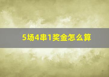 5场4串1奖金怎么算