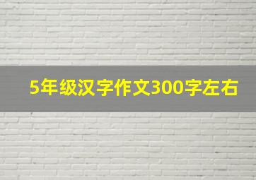 5年级汉字作文300字左右