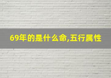 69年的是什么命,五行属性