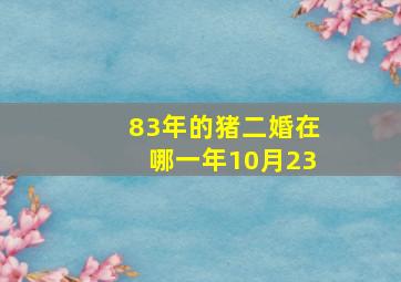 83年的猪二婚在哪一年10月23