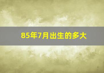 85年7月出生的多大