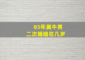 85年属牛男二次婚姻在几岁