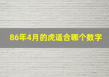 86年4月的虎适合哪个数字