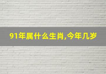 91年属什么生肖,今年几岁