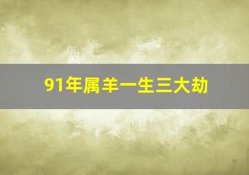 91年属羊一生三大劫