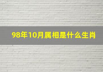 98年10月属相是什么生肖