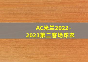 AC米兰2022-2023第二客场球衣