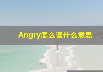 Angry怎么读什么意思