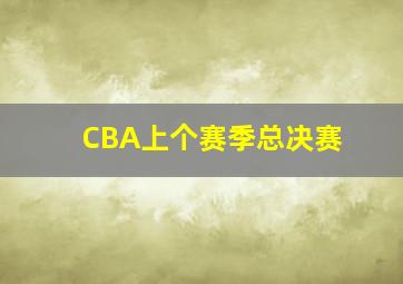 CBA上个赛季总决赛