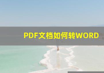 PDF文档如何转WORD