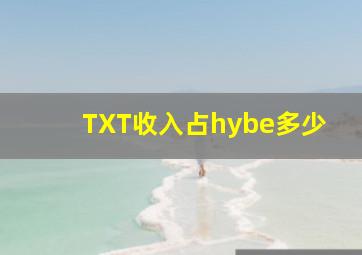 TXT收入占hybe多少