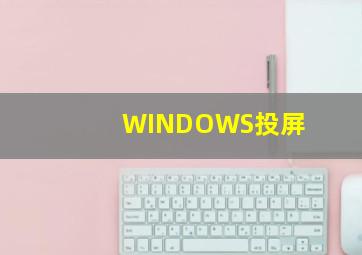 WINDOWS投屏