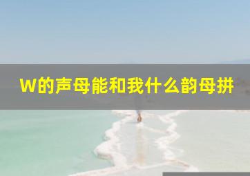 W的声母能和我什么韵母拼