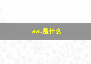 aa.是什么