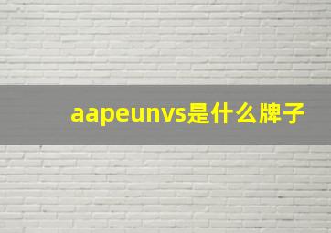 aapeunvs是什么牌子