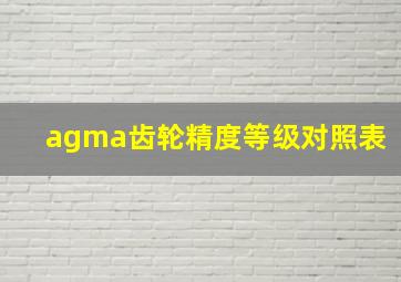 agma齿轮精度等级对照表