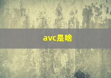 avc是啥