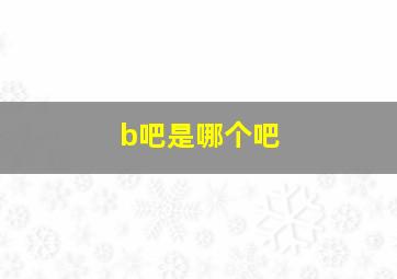 b吧是哪个吧