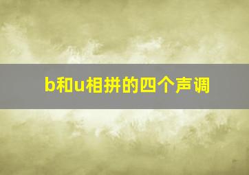 b和u相拼的四个声调