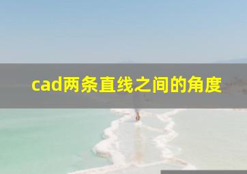 cad两条直线之间的角度