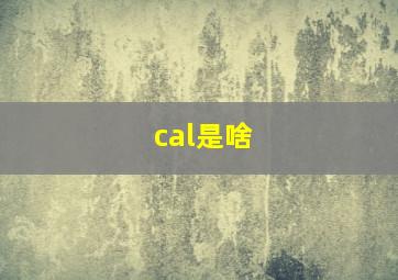 cal是啥