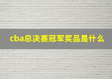 cba总决赛冠军奖品是什么