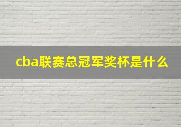 cba联赛总冠军奖杯是什么