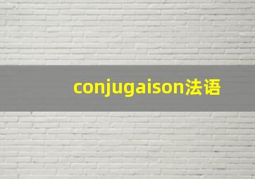 conjugaison法语