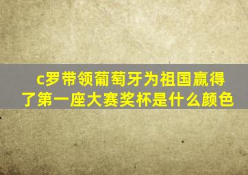 c罗带领葡萄牙为祖国赢得了第一座大赛奖杯是什么颜色