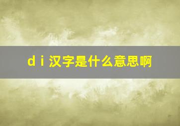 dⅰ汉字是什么意思啊