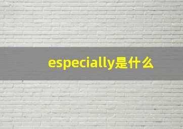 especially是什么