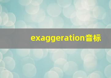 exaggeration音标