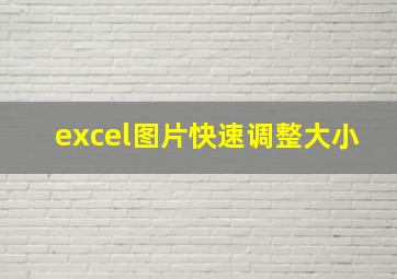 excel图片快速调整大小