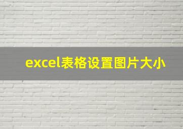 excel表格设置图片大小