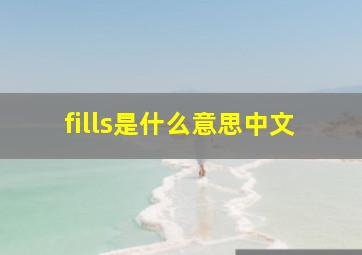 fills是什么意思中文