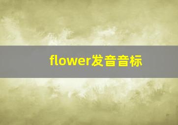 flower发音音标