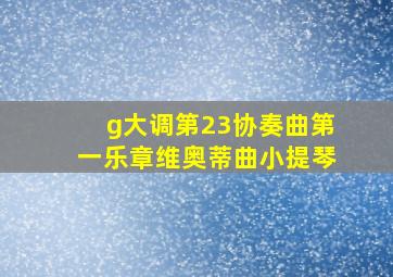 g大调第23协奏曲第一乐章维奥蒂曲小提琴