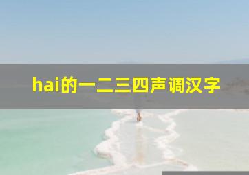 hai的一二三四声调汉字