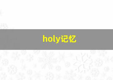 holy记忆