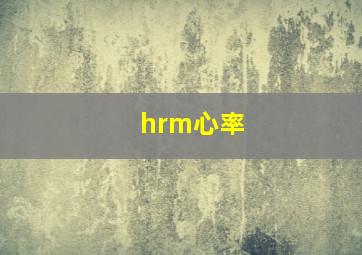 hrm心率