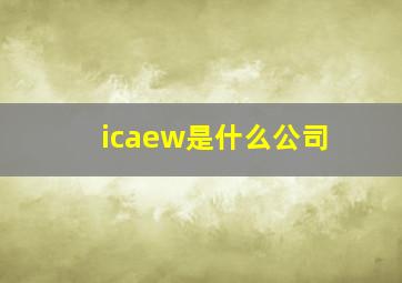 icaew是什么公司