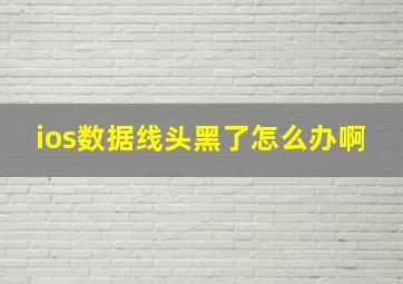 ios数据线头黑了怎么办啊