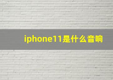 iphone11是什么音响