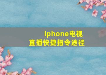 iphone电视直播快捷指令途径