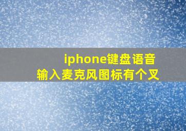 iphone键盘语音输入麦克风图标有个叉