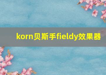 korn贝斯手fieldy效果器