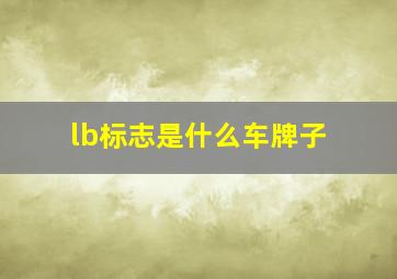 lb标志是什么车牌子