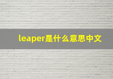 leaper是什么意思中文