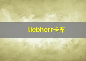 liebherr卡车